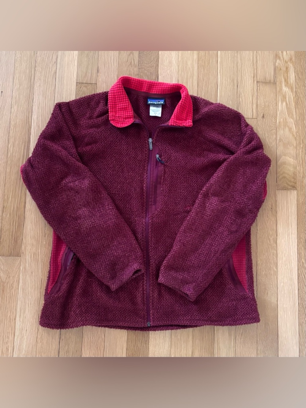 Vintage Patagonia Regulator R2 Fleece Jacket Polartec Men’s Large Burgundy Red